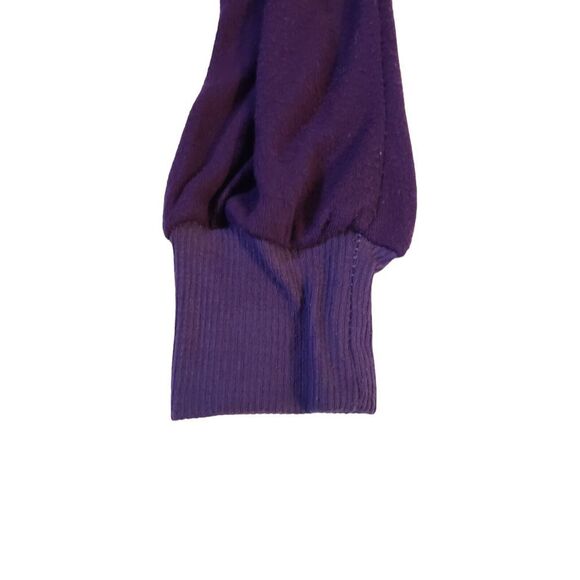 Ryu Knit Cardigan Sweater‎ Purple flower Appliqué fine knit shrug top Size M - Picture 7 of 16
